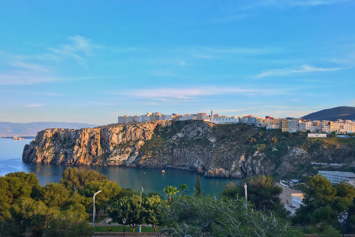 Al Hoceima on its cliffs above the Mediterranean